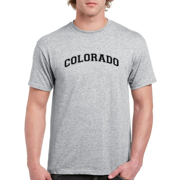 Colorado Text. Men T-Shirt, Male Small