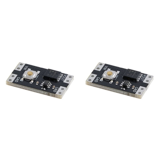 2Pcs XL-10AL Single Bond Button Bistable Mini One Key Switch Module 3.5-5.4V 300nA Load 10A Low Power,2 x XL-10AL Switch Module,Black