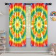 thumbnail image 5 of Blackout Kids Curtains,Colorful Rainbow Tie Dye Spiral Pattern Childrens Insulated Curtains Set Of 2,Bedroom Essentials,Toddler Room Decor 42"x63", 5 of 5