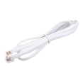 thumbnail image 1 of Unique Bargains Phone Extension Cord 3.28FT Telephone Cable Phone Line Cord RJ11 6P6C Plugs White 1pcs, 1 of 5