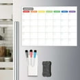 thumbnail image 4 of Dry Erasable Magnetic Calendar, Fridge Kitchen Board Monthly Weekly Planner, Reusable with Eraser Marker, 42x30cm, for Refrigerator, 4 of 6