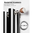 thumbnail image 6 of Black Striped Outdoor Curtains for Patio, Modern Farmhouse Black and White Stripes Privacy Drapes Grommet Waterproof Outside Curtains for Porch/Cabana/Balcony 54"x 84", 1 Panel, 6 of 9
