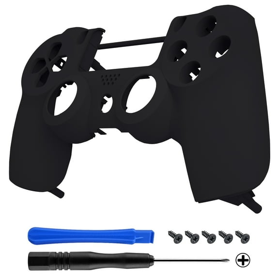 eXtremeRate Black Custom Console Faceplate Shell for ps4 Slim Pro Controller JDM-040/050/055