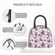 thumbnail image 4 of Balery Violets Flowers Bolsa de Almuerzo para Mujeres, Caja de Almuerzo, Bolsa de Almuerzo Pequeña Impermeable, Tote de Almuerzo Reutilizable con Gran Capacidad, 4 of 6