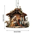 thumbnail image 3 of Tainini Christmas Hanging Ornaments , 3D Acrylic for Christmas Tree Decor, Keepsake Birth of Jesus Decor, 3 of 4