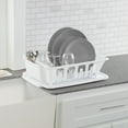 thumbnail image 4 of Sterilite Large 2 Piece Sink Set, Dish Drainer and Drainboard for Plates, Cups, and Flatware, White, 4 of 11