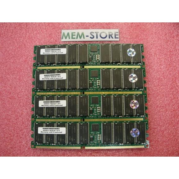 AB561A 16GB (4x4GB) DDR 266Mhz PC2100 ECC RDIMM Memory HP 9000 RP3440-4 (3rd Party)
