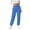 Blue, variant on TEMOFON Women's Fleece Sweatpants Cuffed Jogger Soft Lounge Pants with Pockets Adjustable Drawstring for Casual Workout Running