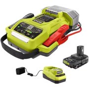 RYOBI ONE+ 18V Cordless 1600A Jump Starter with LED Work Light Kit with 2.0 Ah Battery and Charger