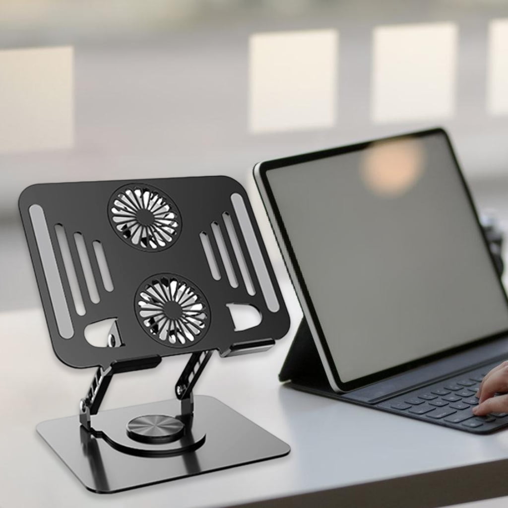 Jesscasday 360 Rotating Aluminum Laptop Stand Adjustment Height Ergonomic Slip Proof Base