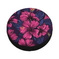 thumbnail image 4 of PUREYAH Purple Hibiscus Floral Botanical Rv Spare Tire Cover, Wheel Covers Protectors Universal Fit for Camping Travel Trailer Truck 14 inch, 4 of 6