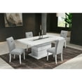 thumbnail image 2 of White Dining Table - Modern Contemporary With Sparkling Glitter, Composed Of , Glass And Acrylic, Silver Hue, Rectangular, Pedestal Base, High Gloss Surface Glitter Trimmings, Made From Finish,, 2 of 2