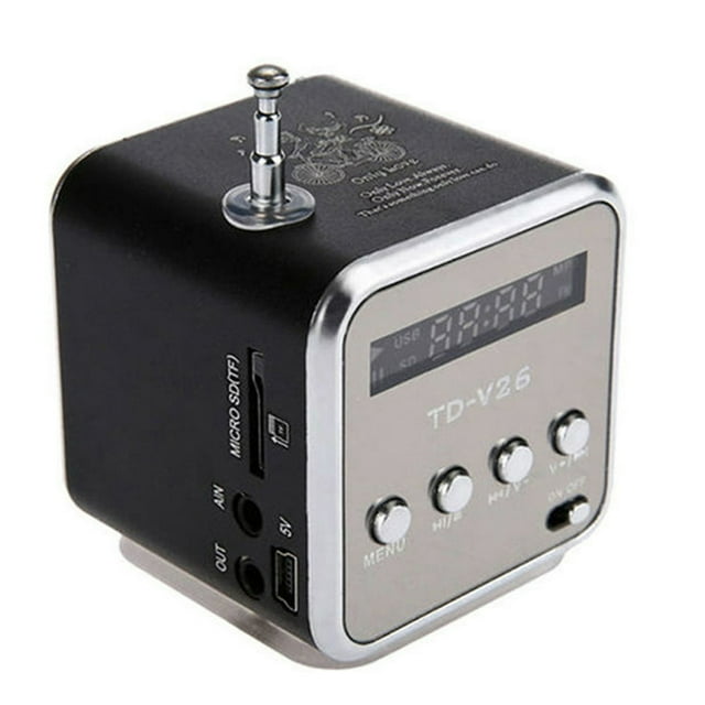 TD-V26 Mini Haut-Parleur Son Portable TF Card FM Radio aux Stéréo Lecteur de Musique
