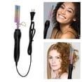 thumbnail image 2 of Peine alisador de pelo,Plancha de pelo Peine Cepillo Cepillos de aire caliente,Prensa eléctrica Peine de prensado rizo Cabello liso,Peinetas para el cabello ondulado rizado anti escaldaduras, 2 of 9