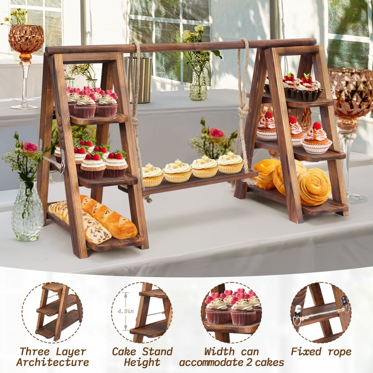 Detachable Food Display Rack Hacaroa 3-Tier Serving Stand With ...
