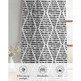thumbnail image 6 of Black White Sheer Curtains 39 Inch Length 2 Panels Set for Living Room/Bedroom, Modern Abstract Art Farmhouse Kitchen Curtains Grommet Semi-Sheer Curtains Drapes Voile Window Treatments 27.5"x39"x2, 6 of 7