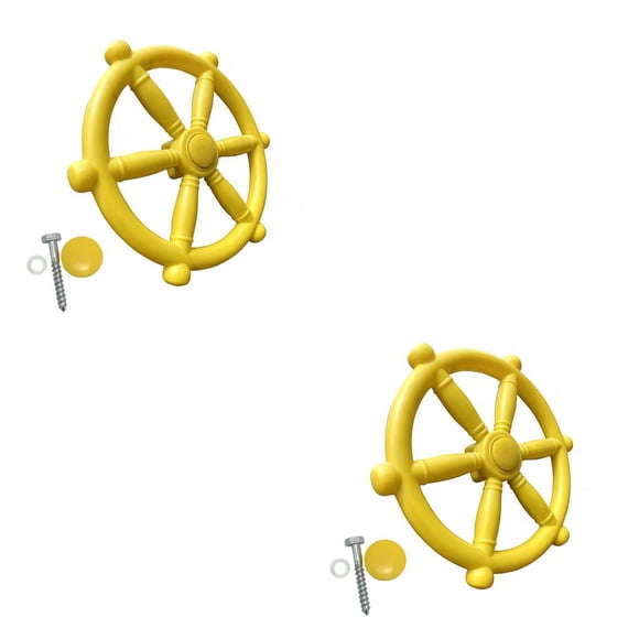 Vogacara Volante de juguete para preescolar, columpio escolar, patio interior, parque infantil, torre de juego, entretenimiento Amarillo 2piezas