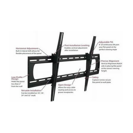 UPC: 0829973101343 | Premier Mounts P5080T 50 -80  Tilt TV Wall Mount LED & LCD HDTV up to VESA 1100×700 300 lbs Compatible with Samsung  Vizio  Sony  Panasonic  LG  and Toshiba TV