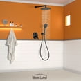thumbnail image 2 of Boyel Living 10 in. Shower System Wall Mount Rain Dual Shower Heads for Bathroom Handheld 3.2 GPM Rainfall Shower Faucet Set 5-Spray Patterns with Hand Shower in Matte Black, 2 of 7