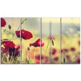 thumbnail image 2 of Fleurs de Coquelicot sur Fond Vert - Impression sur Toile Florale, 2 of 3