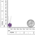 thumbnail image 6 of Gem Stone King 925 Sterling Silver and 10K Yellow Gold Purple Amethyst Flower Pear Shape Flower Pendant Necklace for Women 2.22 Cttw, Gemstone Birthstone, with 18 inch Chain, 6 of 6