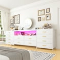 thumbnail image 6 of EnHomee Freestanding Television Stand with 1 Shelf, 12 Drawers, and LED Lights, 13.80'', 6 of 8