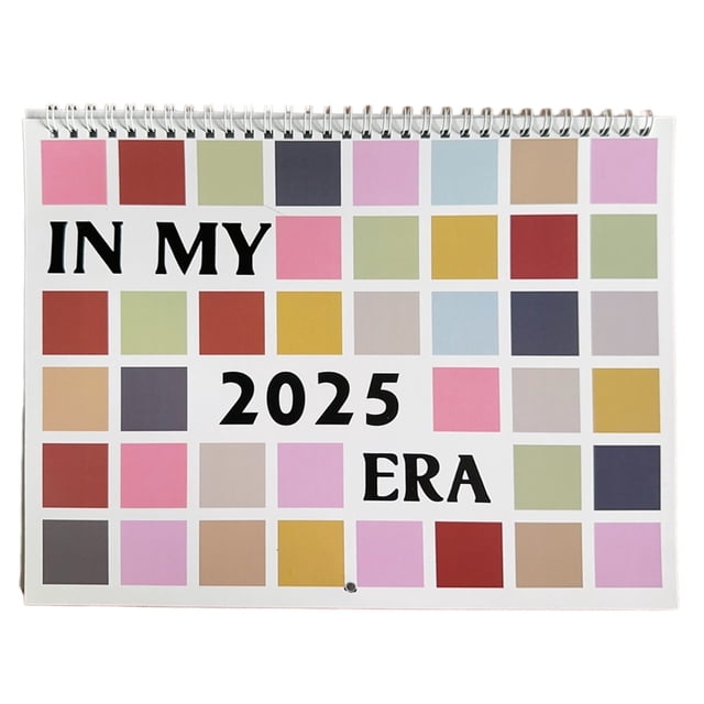 Calendario de escritorio 2025,12 calendario de pared mensual con patrones variados, fácil de colgar