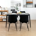 thumbnail image 6 of XINMICS Black Dining Chairs Set of 2 Modern Velvet Dining Room Chairs, 6 of 8
