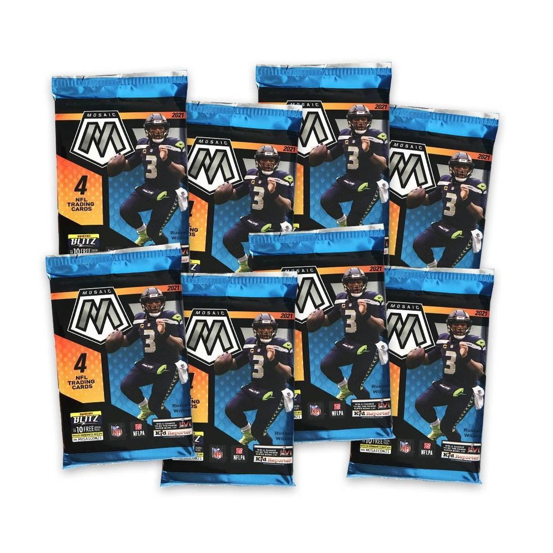 Panini NFL 2021 Mosaic football trading cards blaster