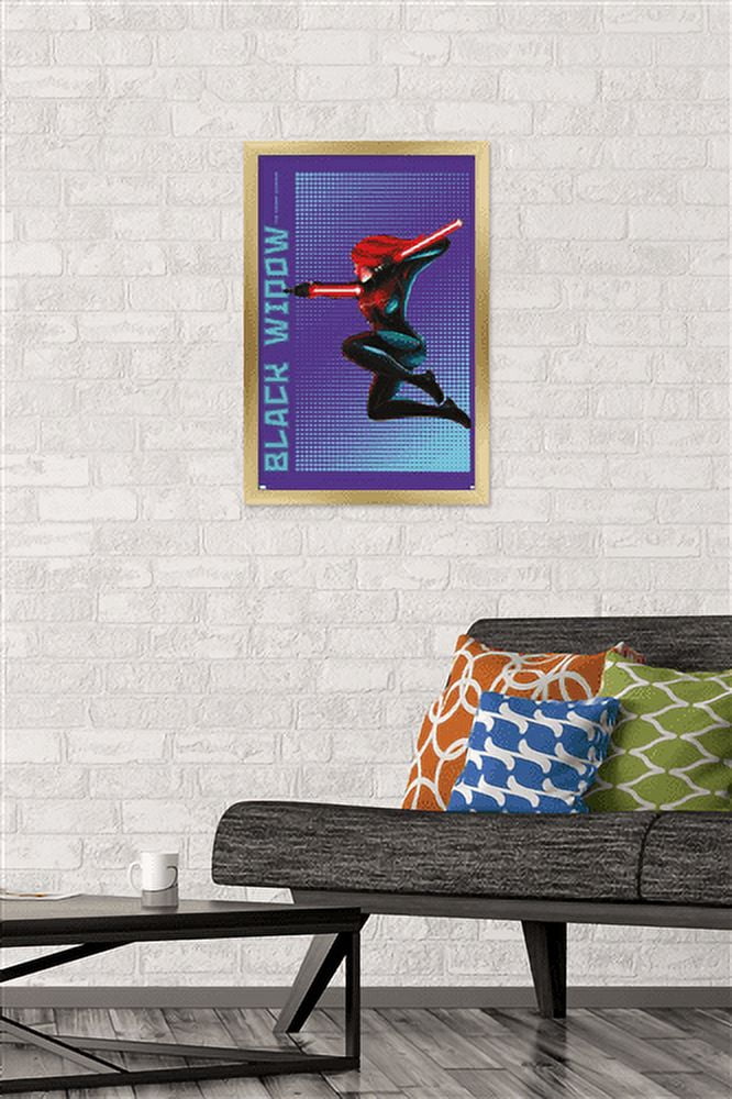 Marvel Shape of a Hero - Black Widow Wall Poster, 14.725" x 22.375", Framed