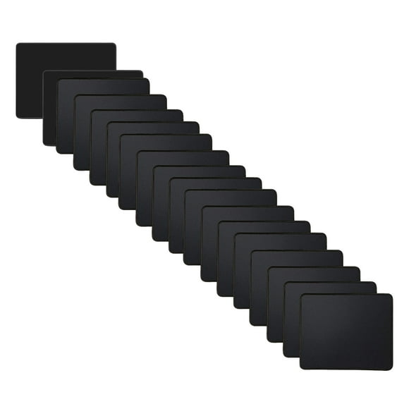 Kriture Mouse Pad 18 Pack with Stitched Edge, Non-Slip Rubber Base, Premium-Textured and Waterproof Mousepad for Computers, Laptop, Office & Home, 10.2x8.3inches, 10mm, Black