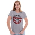 thumbnail image 3 of Wisconsin Wurst Meat Lovers Pun Funny Womens Fitted Plus Size Graphic Tee Brisco Brands 2X, 3 of 5