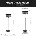 thumbnail image 5 of Simple Deluxe Standing Heater Patio Outdoor Balcony, Courtyard with Overheat Protection, 750W/1500W, 5 of 7
