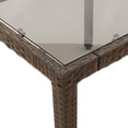 thumbnail image 5 of vidaXL 3 Piece Patio Bistro Set with Cushions Brown Poly Rattan, 5 of 9