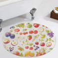 thumbnail image 4 of Various Fruits Round Small Area Rug, Print Non Slip Washable Floor Mat, Soft Throw Rug for Living Room, Powder Room Entryway, Bathroom, Bedside, 4 of 7