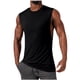 thumbnail image 2 of pstuiky Camiseta sin mangas para hombre, Camiseta deportiva de color liso de alta elasticidad para hombre, cuello redondo, sin mangas, para fitness y musculación. Camisas para hombres xxl, 2 of 6