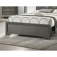 thumbnail image 4 of Contemporary Gray Queen Size 1Pc Bedroom Panel Bed w LED Tufted Uplostered Faux Leather HB Furniture, 4 of 7