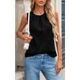 thumbnail image 6 of PRETTYGARDEN Womens Summer Tank Tops Crewneck Sleeveless Business Blouse Casual Loose Pleated Basic Shirt, 6 of 7