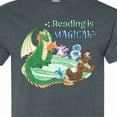 thumbnail image 4 of Inktastic Reading is Magical Dragon Green Dragon with Book T-Shirt, 4 of 5