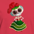 thumbnail image 3 of CafePress - El Dia De Los Muertos Skeleton Girl T Shirt - Women's Traditional Fit Dark T-Shirt, 3 of 4