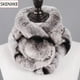 thumbnail image 2 of Bufanda de anillo de piel de conejo Rex Natural para mujer, silenciadores de piel de conejo Rex Real, bufandas de piel de conejo Rex genuino para mujer rusa, invierno, nuevo Fivean unisex, 2 of 2
