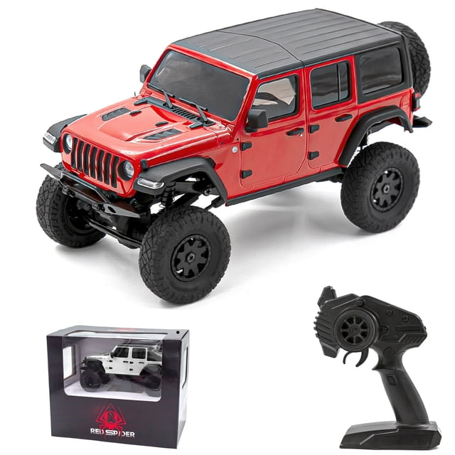 RC Coche, RC Off-Road Truck RC Car Remote Control Car 1/24 2.4GHz 4WD Climbing Car RT Romacci Rojo