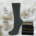 thumbnail image 3 of KOITHOT 6 Pairs Wool Socks for Men, Thick Soft Knit Vintage Boot Crew Socks, 3 of 6