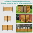 thumbnail image 7 of MOPHOTO Wood Fence Panels 38" W x 60" H Outdoor Fence Privacy Screen, Air Conditioner Fence Trash Can Fence Pool Equipment Enclosure Fence, Fence Panels for Outside with Metal Stakes, 1 Panels, 7 of 7