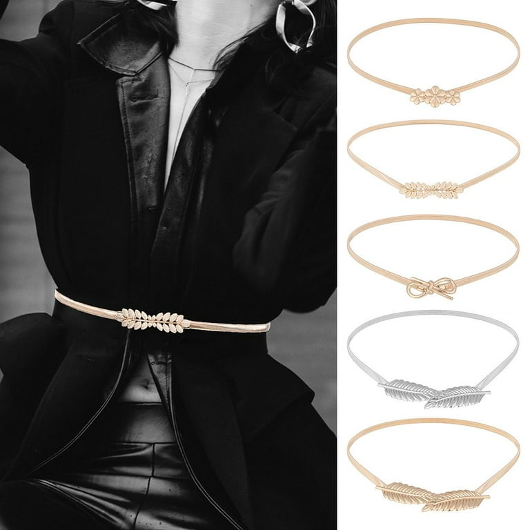 Elegant Leaf] Lady belt QUALITY Metal chain ladies women tali