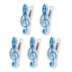 thumbnail image 4 of 5 clips de papel con diseño de partituras y grapas de metal Azul, 4 of 8