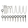 20PCS Radio Removal Tool Kit Ergonomic Steel Universal Stereo CD Player Removal Key Kit for Cars