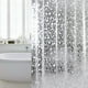 thumbnail image 1 of 1 cortina de ducha con ganchos de PVC impermeable resistente al moho antibacteriano 3D blanco Semi t Tomshoo 180cm * 200cm, 1 of 7
