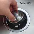 thumbnail image 3 of Kitchen Sink Plug Stopper, Stainless Steel Sink Stopper Plug, 3 Pcs Kitchen Plug For Sink, Large Wide Rim 3.46" Diameter, 3 of 5