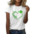 thumbnail image 2 of GILIGEGE Women's St Patrick's Day T-Shirt Crewneck Short Sleeve Cute Tees for Saint Patricks Day Lucky Irish Shamrock Graphic Tees Tops Graphic Tees for Women Casual Summer Tops Loose Fit Tshirt, 2 of 4